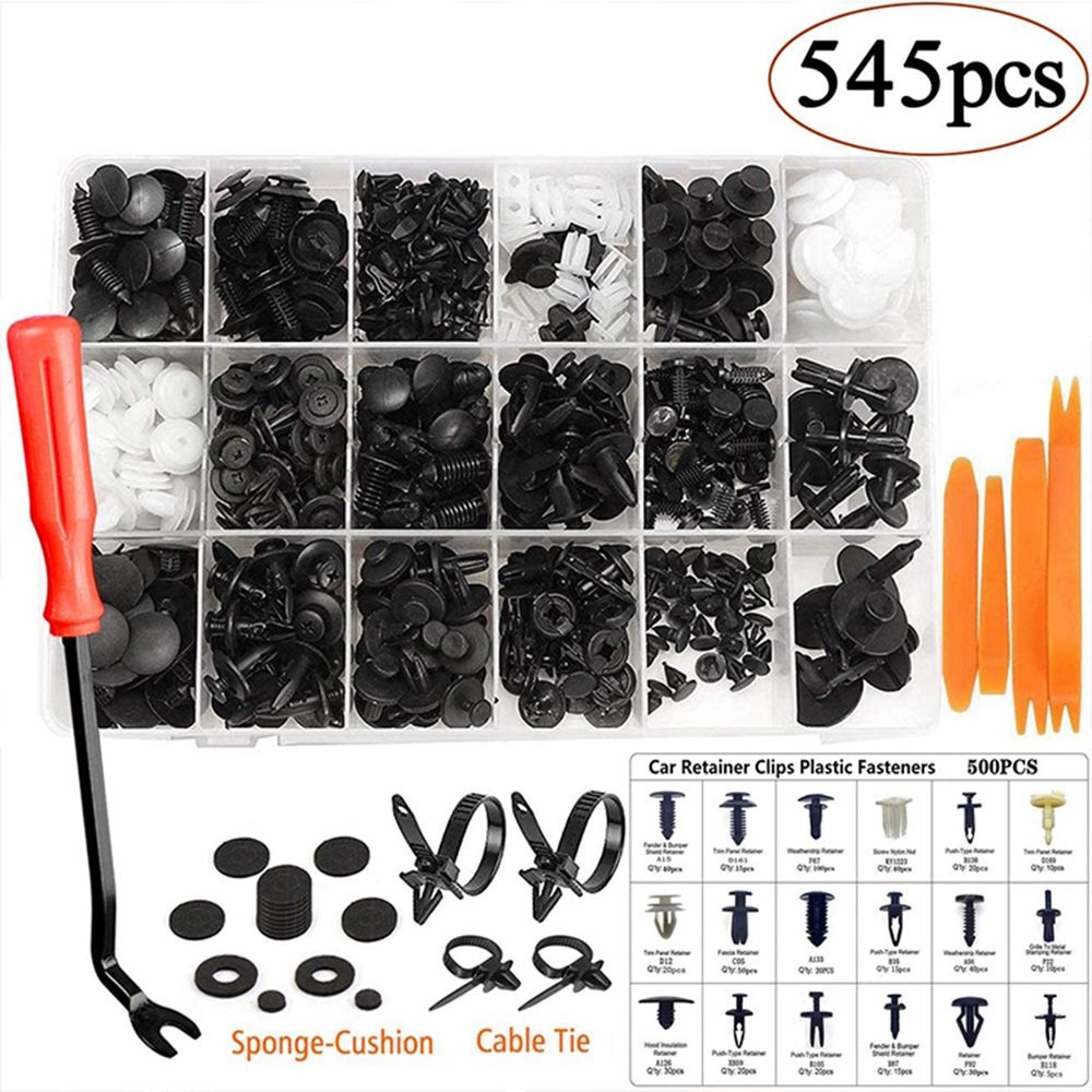 545pcs Car Retainer Clips   Fastener Remover Multi-purpose