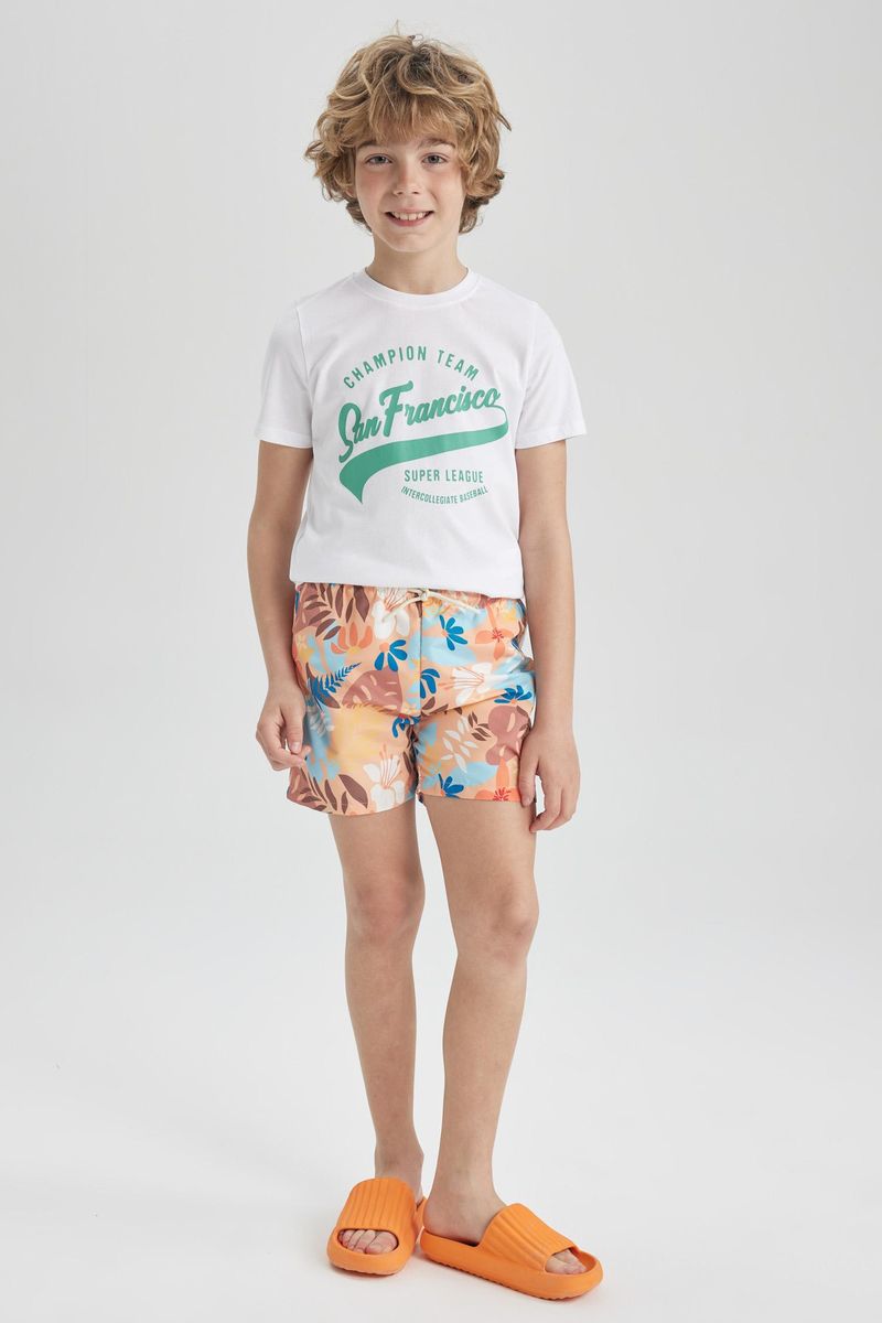 Boy Special Collection Regular Fit Woven Swimming Short - Orange