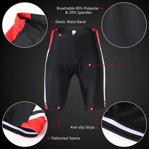 Men Cycling Short Sleeve Jersey + Padded Shorts Breathable Quick Dry