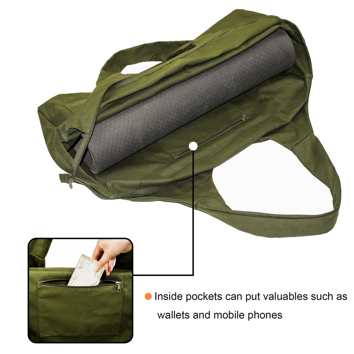 Large Yoga Mat Bag Duffel Bag Yoga Mat Tote Carrier With Cup