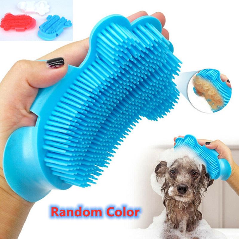 Pet Dog Shampoo Brush Cat Massage Comb Grooming Scrubber