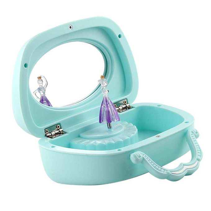 Creative Ballerina Musical Jewelry Box For Little Girl Storage Green
