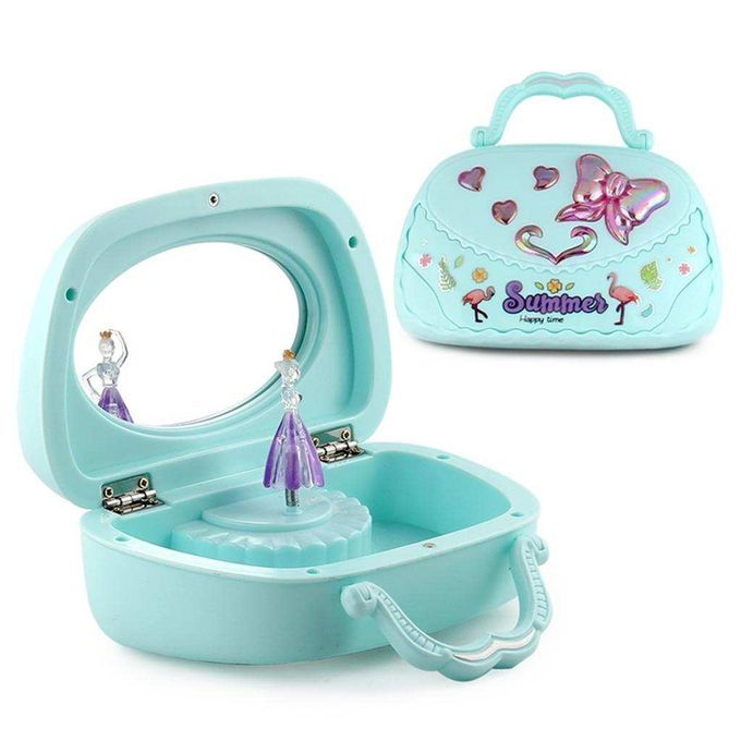 Creative Ballerina Musical Jewelry Box For Little Girl Storage Green
