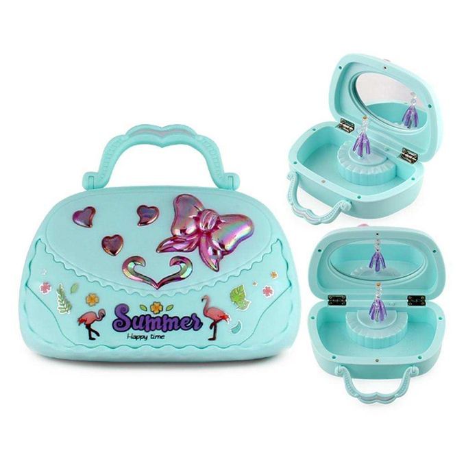 Creative Ballerina Musical Jewelry Box For Little Girl Storage Green