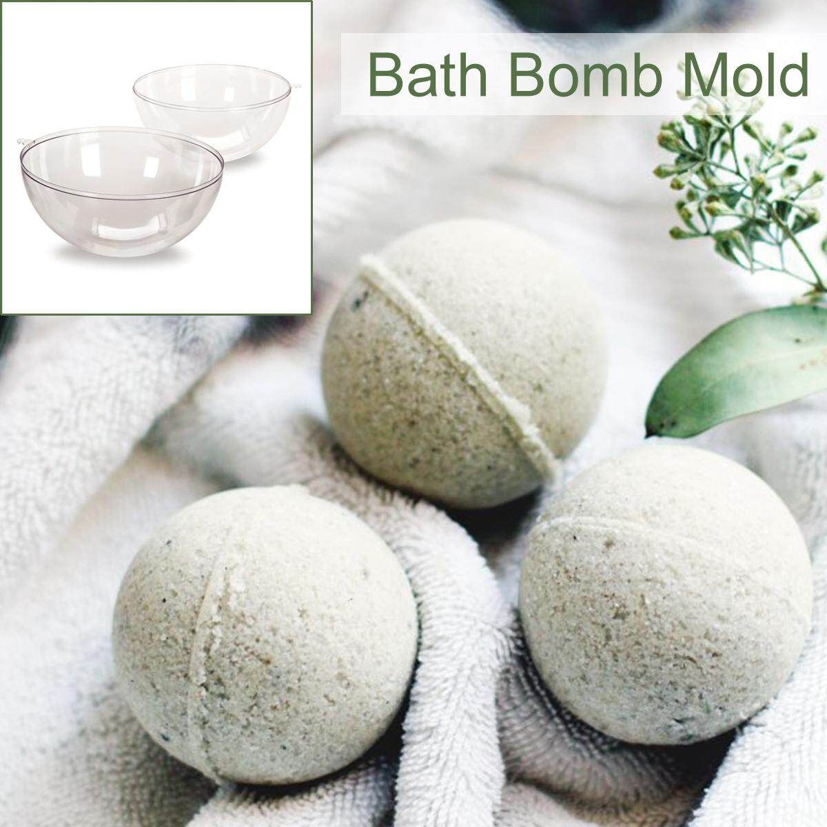 75 Pieces DIY Clear Plastic Bath Mold With 7cm Christmas Ball