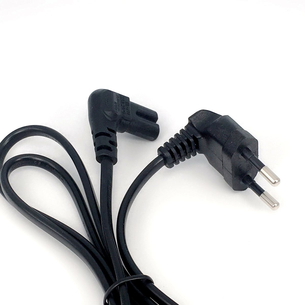 EU CEE7/16 Extension Cord, Figure 8 C7 AC Power Cord EU Type Right Angled 90 Degree For Samsung Philips Sony LED TV 1M/1.8M/3M