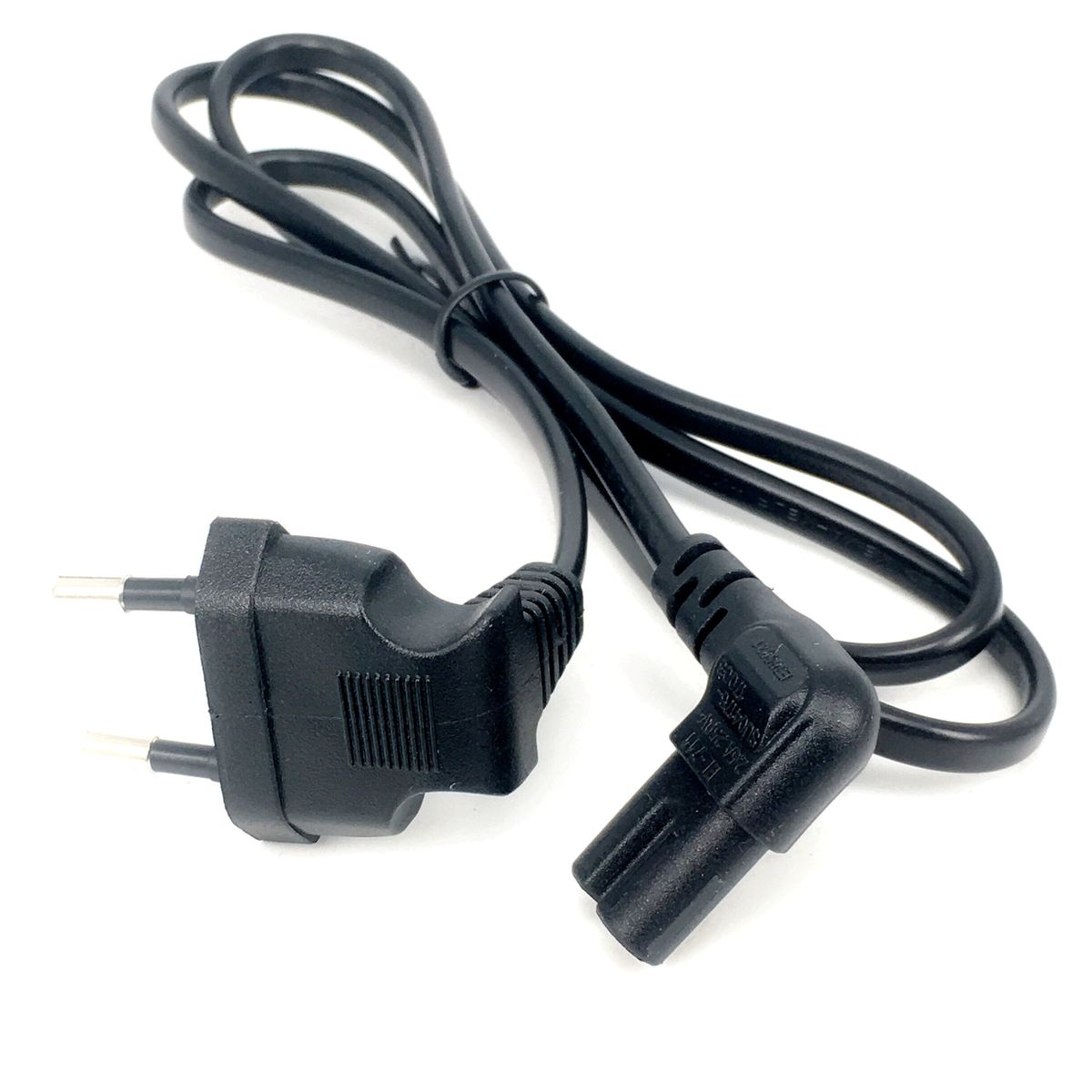 EU CEE7/16 Extension Cord, Figure 8 C7 AC Power Cord EU Type Right Angled 90 Degree For Samsung Philips Sony LED TV 1M/1.8M/3M