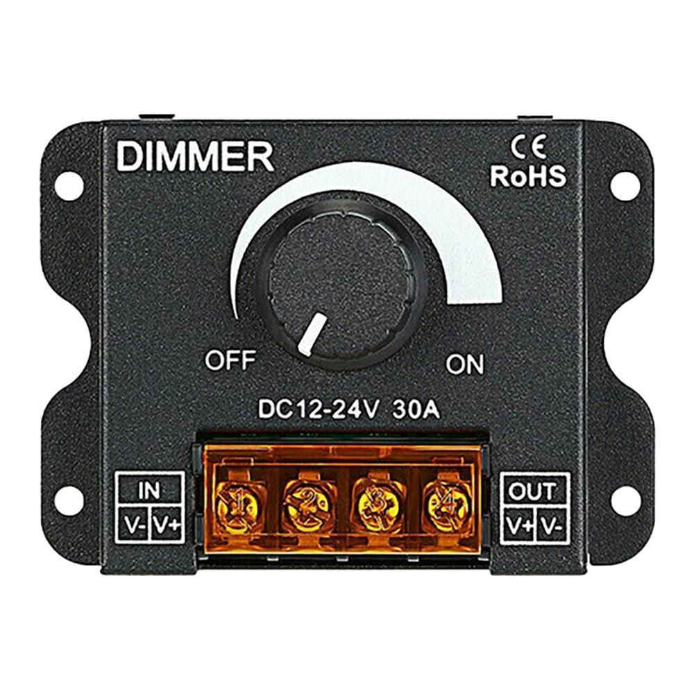 LED Light Adjuster DC 12-24V 30A/No Strobe with Knob Switch
