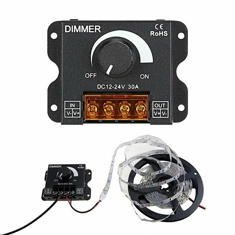 LED Light Adjuster DC 12-24V 30A/No Strobe with Knob Switch