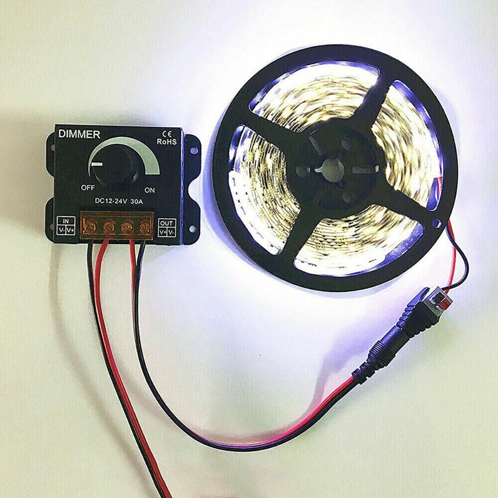 LED Light Adjuster DC 12-24V 30A/No Strobe with Knob Switch