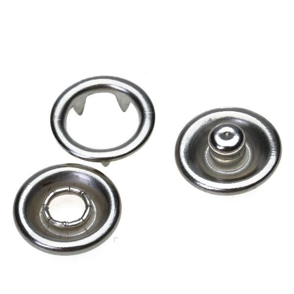 50 Sets 3/8 Inch Open Snaps Fasteners Plated