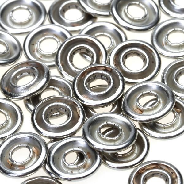 50 Sets 3/8 Inch Open Snaps Fasteners Plated