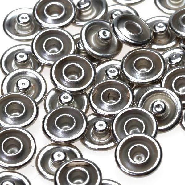 50 Sets 3/8 Inch Open Snaps Fasteners Plated