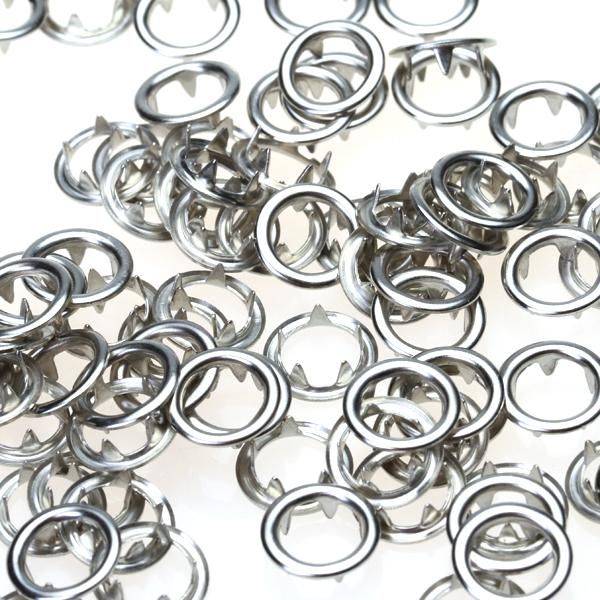 50 Sets 3/8 Inch Open Snaps Fasteners Plated
