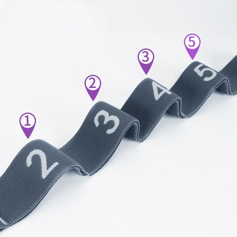 Digital Segmented Dance Yoga Stretch Band Shaping Bodyisted Posture Training Resistance Stretch Band(Grey)