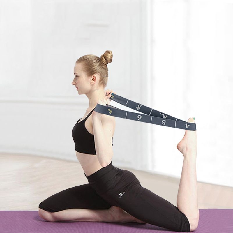 Digital Segmented Dance Yoga Stretch Band Shaping Bodyisted Posture Training Resistance Stretch Band(Grey)