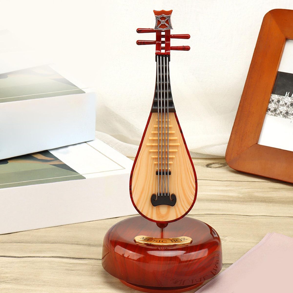 Creative Classical Instrument Music Boxes For Living Room Home Lute