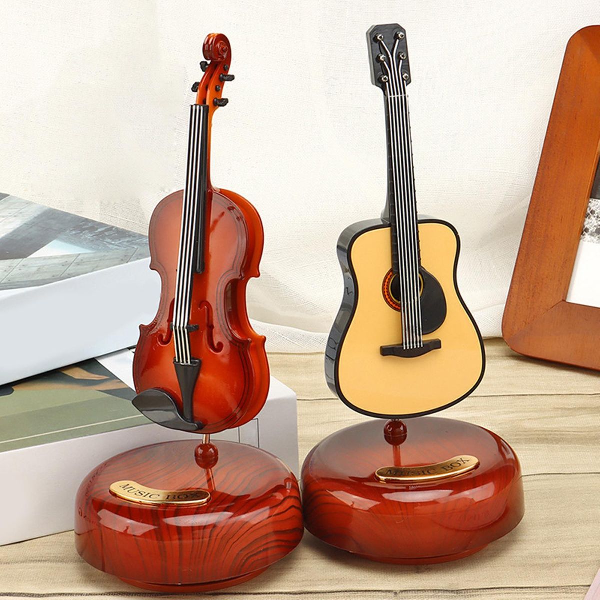 Creative Classical Instrument Music Boxes For Living Room Home Lute