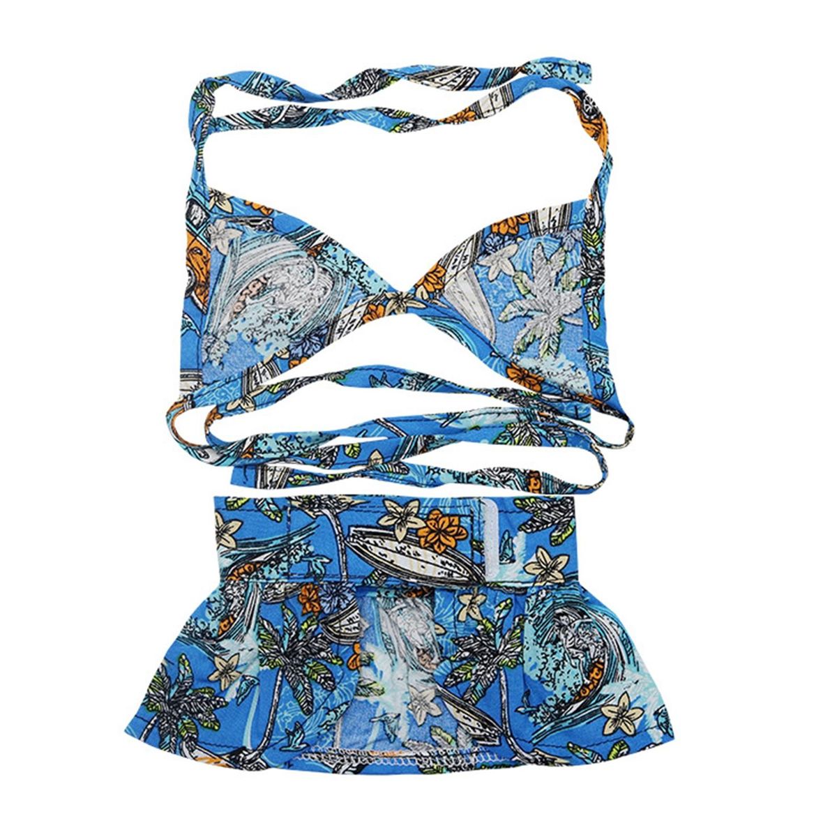 Pet Swimwear Small Medium Dog Puppy Cat Bathing Suit Swimwear Blue
