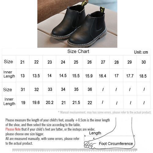 Children's Retro Martin Boots For Boys And Girls Short Leather Single Boot Brown