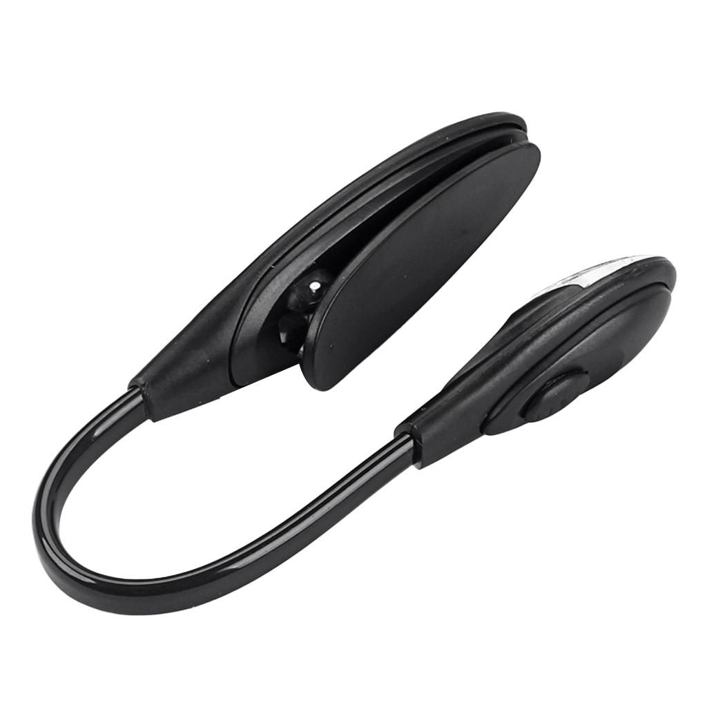 Black Rechaegeable Book Lights, Music Stand Light With Adjustable Neck