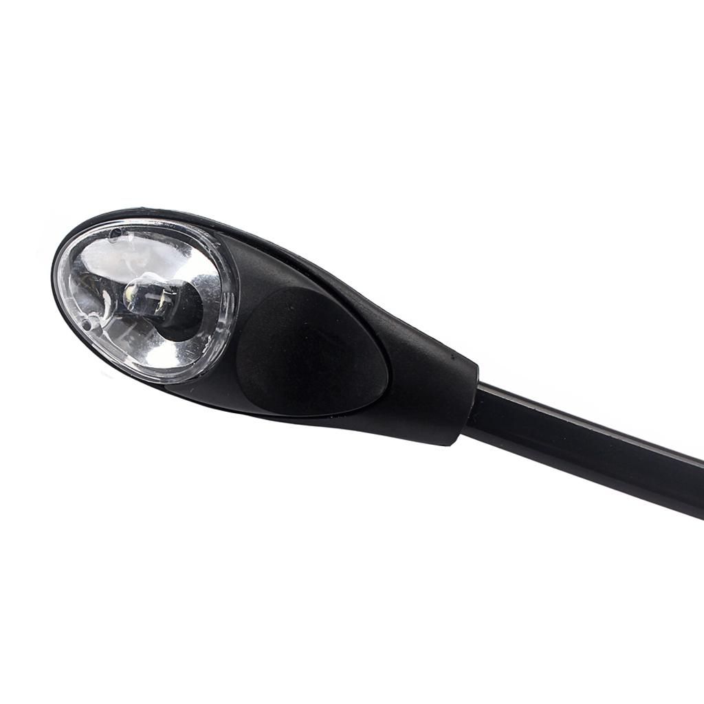 Black Rechaegeable Book Lights, Music Stand Light With Adjustable Neck