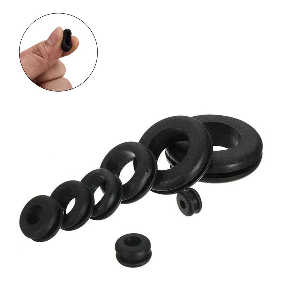 180Pcs Rubber Grommets Sealing Rings Assortment Of Rubber