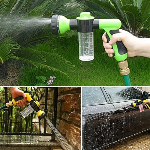 ( Colour:green)Multifunctional Foam Washing Car Sprayer Nozzle Bubble Garden Sprayer Fertilization Pet Cleaning Tool