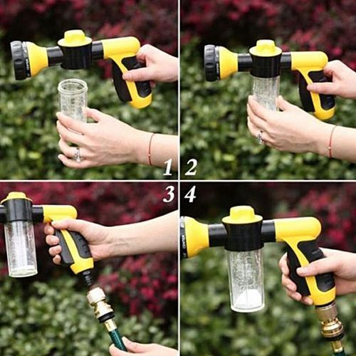 ( Colour:green)Multifunctional Foam Washing Car Sprayer Nozzle Bubble Garden Sprayer Fertilization Pet Cleaning Tool