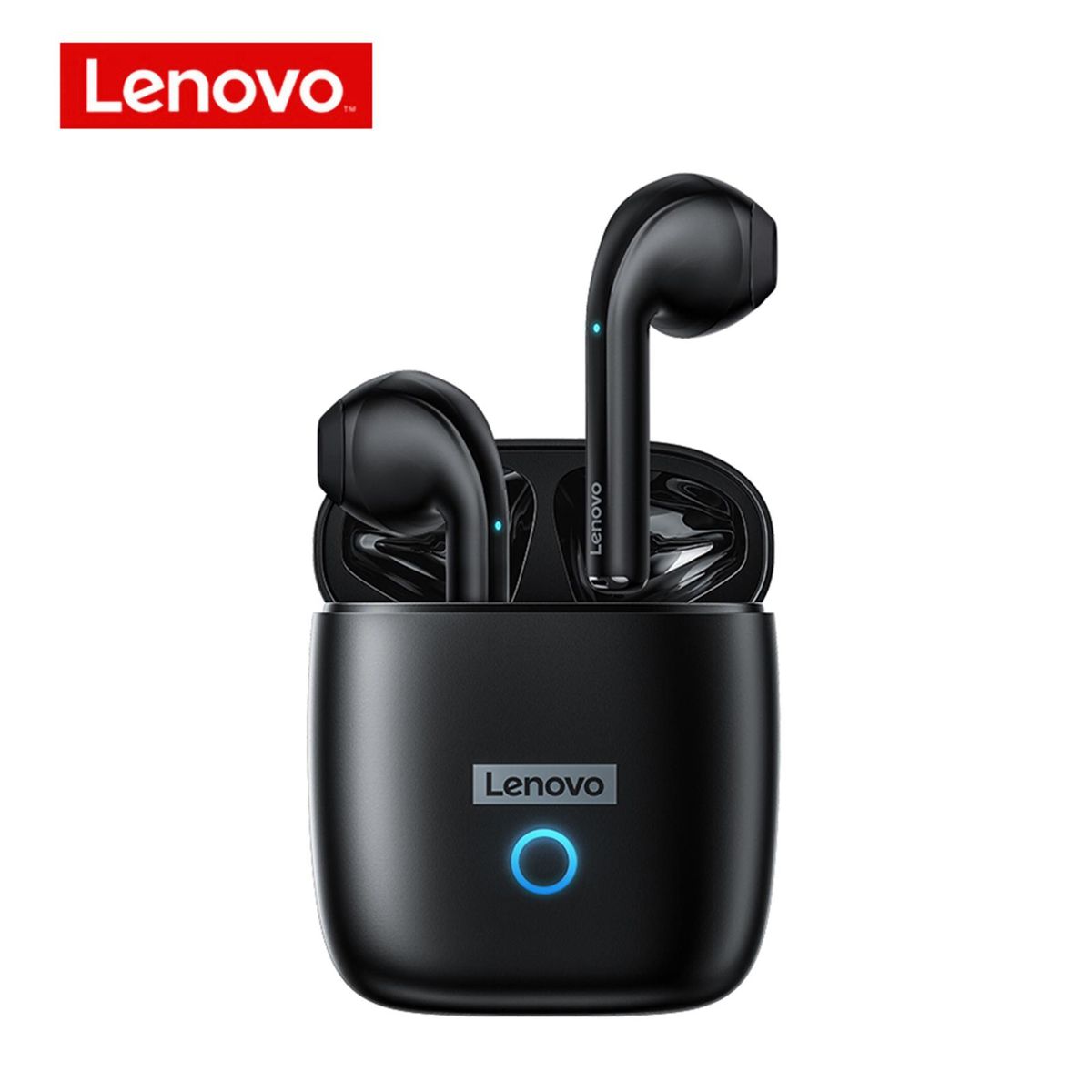 Lenovo LP50 True Wireless BT Headphone Semi-in-ear Sports Music Earbuds BT5.0 Chip HiFi Sound Quality ENC Noise Reduction Black