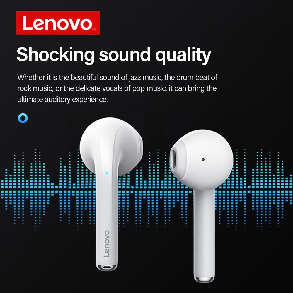 Lenovo LP50 True Wireless BT Headphone Semi-in-ear Sports Music Earbuds BT5.0 Chip HiFi Sound Quality ENC Noise Reduction Black