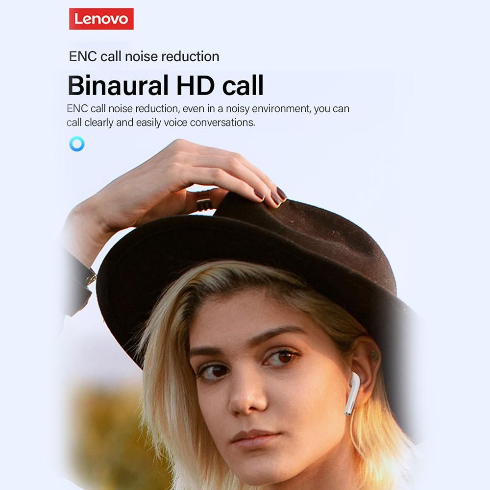 Lenovo LP50 True Wireless BT Headphone Semi-in-ear Sports Music Earbuds BT5.0 Chip HiFi Sound Quality ENC Noise Reduction Black