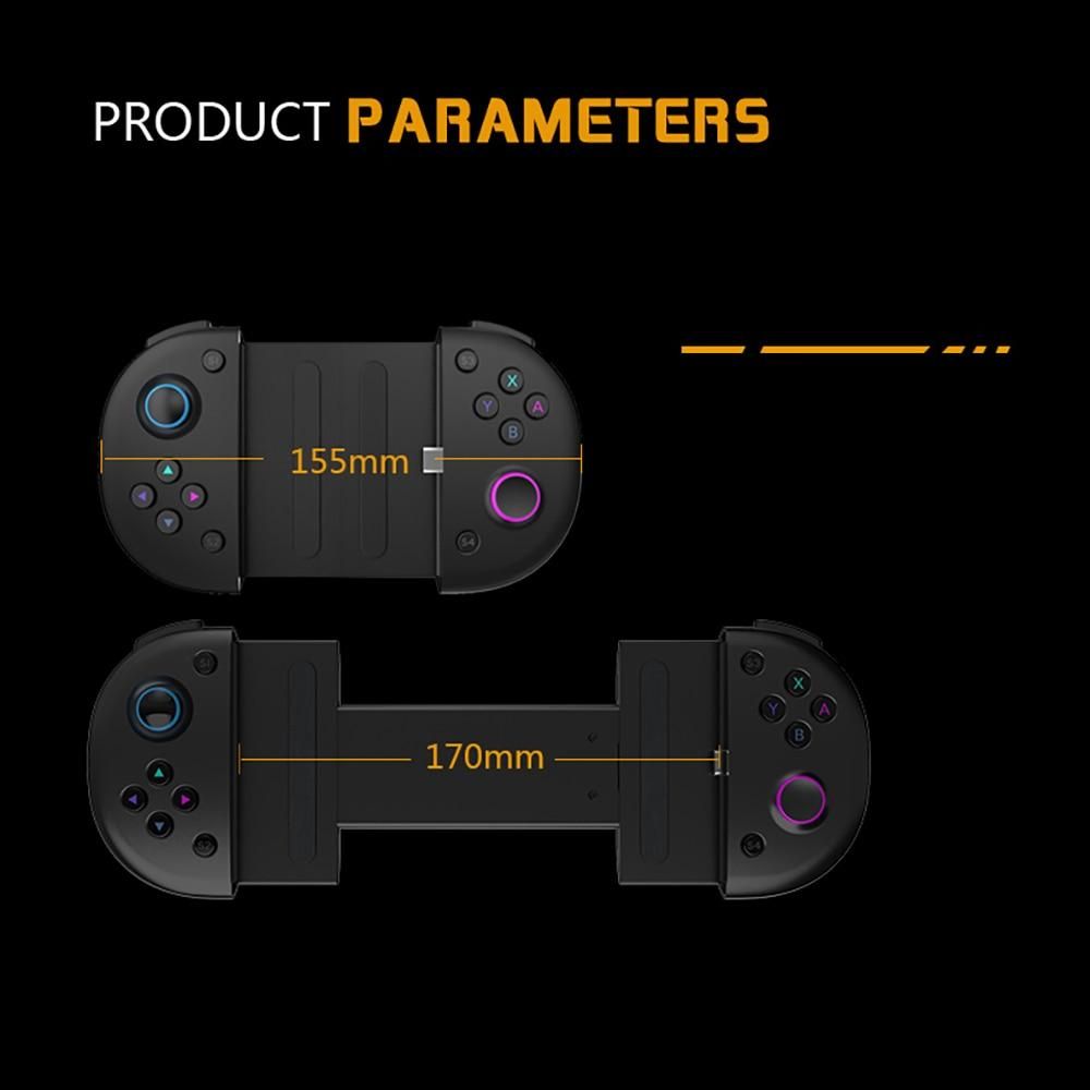 MINI Game Controller with Type C fast charging +Telescope phone holder Portable game handle joystick Sensitive buttons design