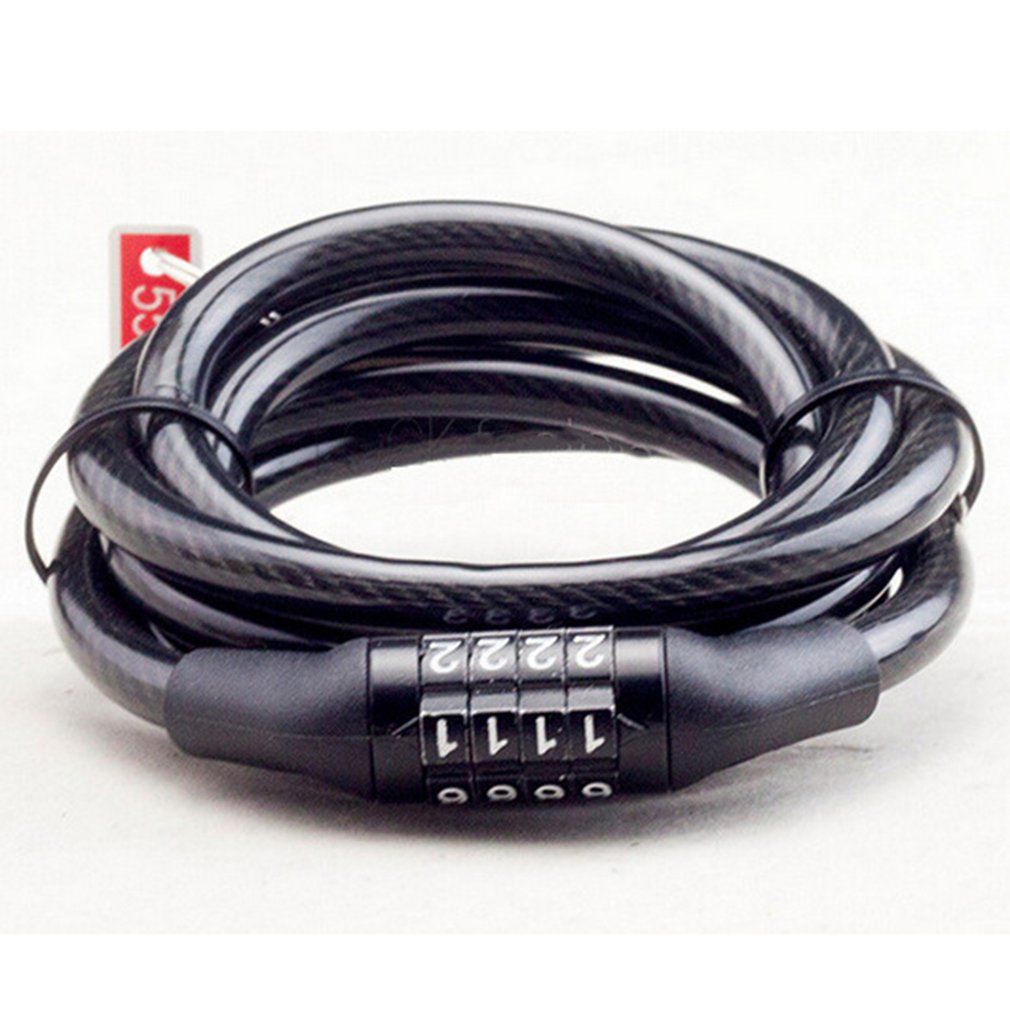 Bicycle Lock Code Key Locks Bike Cycling Password Combination Steel Wire Locks