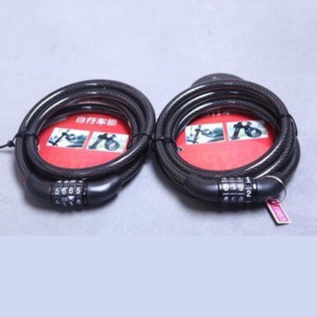 Bicycle Lock Code Key Locks Bike Cycling Password Combination Steel Wire Locks
