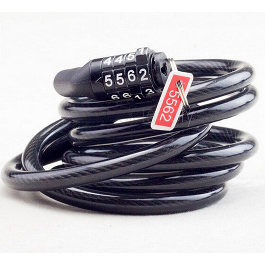 Bicycle Lock Code Key Locks Bike Cycling Password Combination Steel Wire Locks
