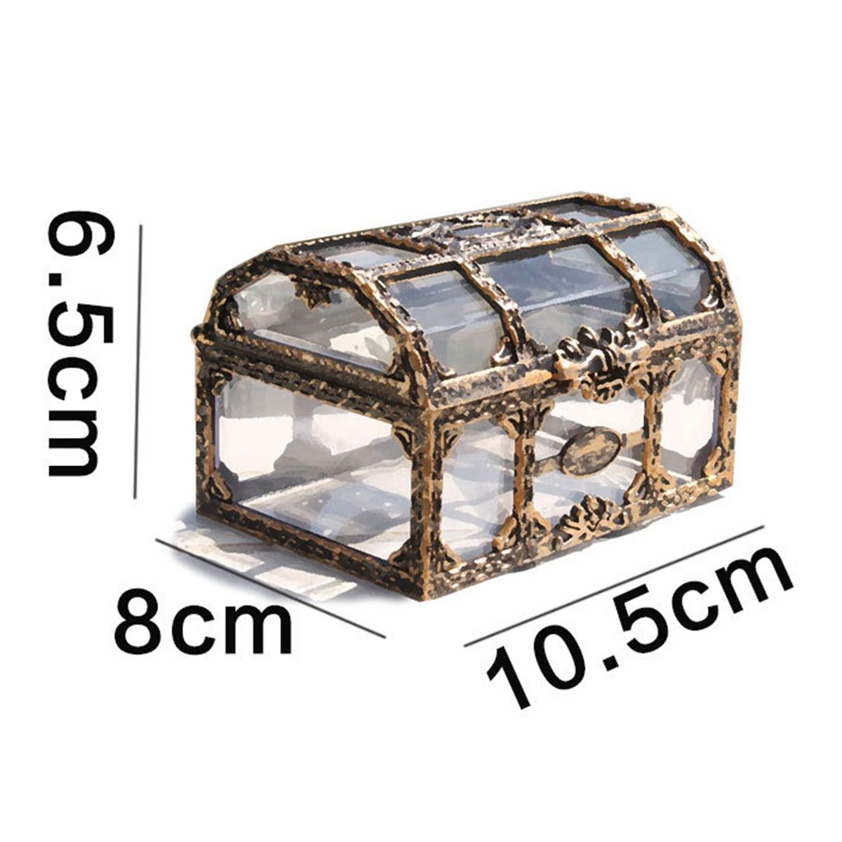 Transparent Pirate Treasure Chest Piggy Bank Jewelry Box For Home