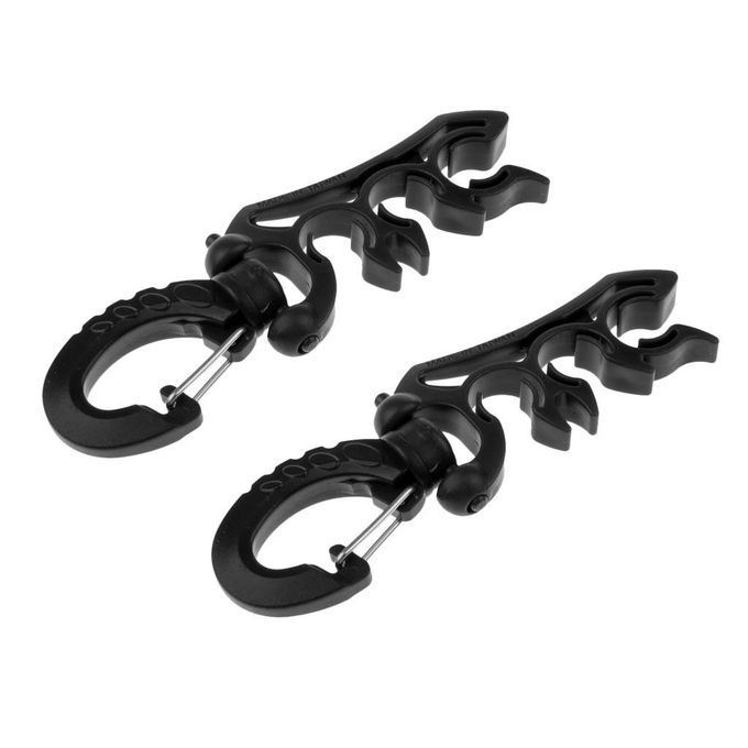 2Pcs Scuba Diving 3 Hose Regulator Gauge Holder Clip Retainer Gear