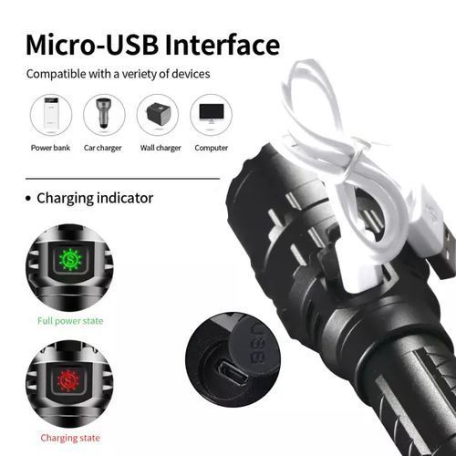 Tactical Security Powerful Aluminum Waterproof Flashlight