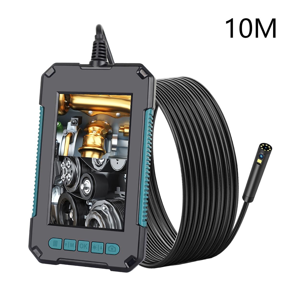 Handheld Endoscope 4.3 Inches IPS Screen 1080P High Definition IP68 Industrial Home Endoscopes with 9 LEDs 8mm Lens 2 Megapixels Magnifier