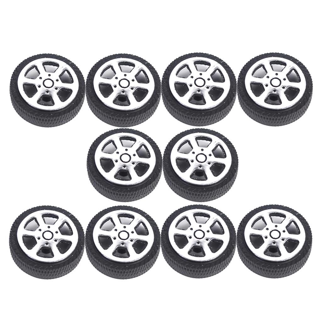 10pcs 30mm RC Car Wheel Rim Soft Tyre RC Toy  Car Parts
