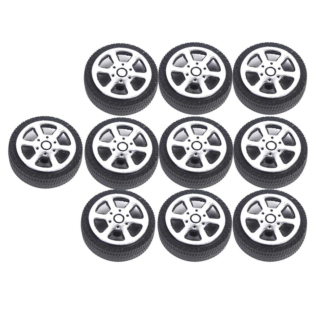 10pcs 30mm RC Car Wheel Rim Soft Tyre RC Toy  Car Parts