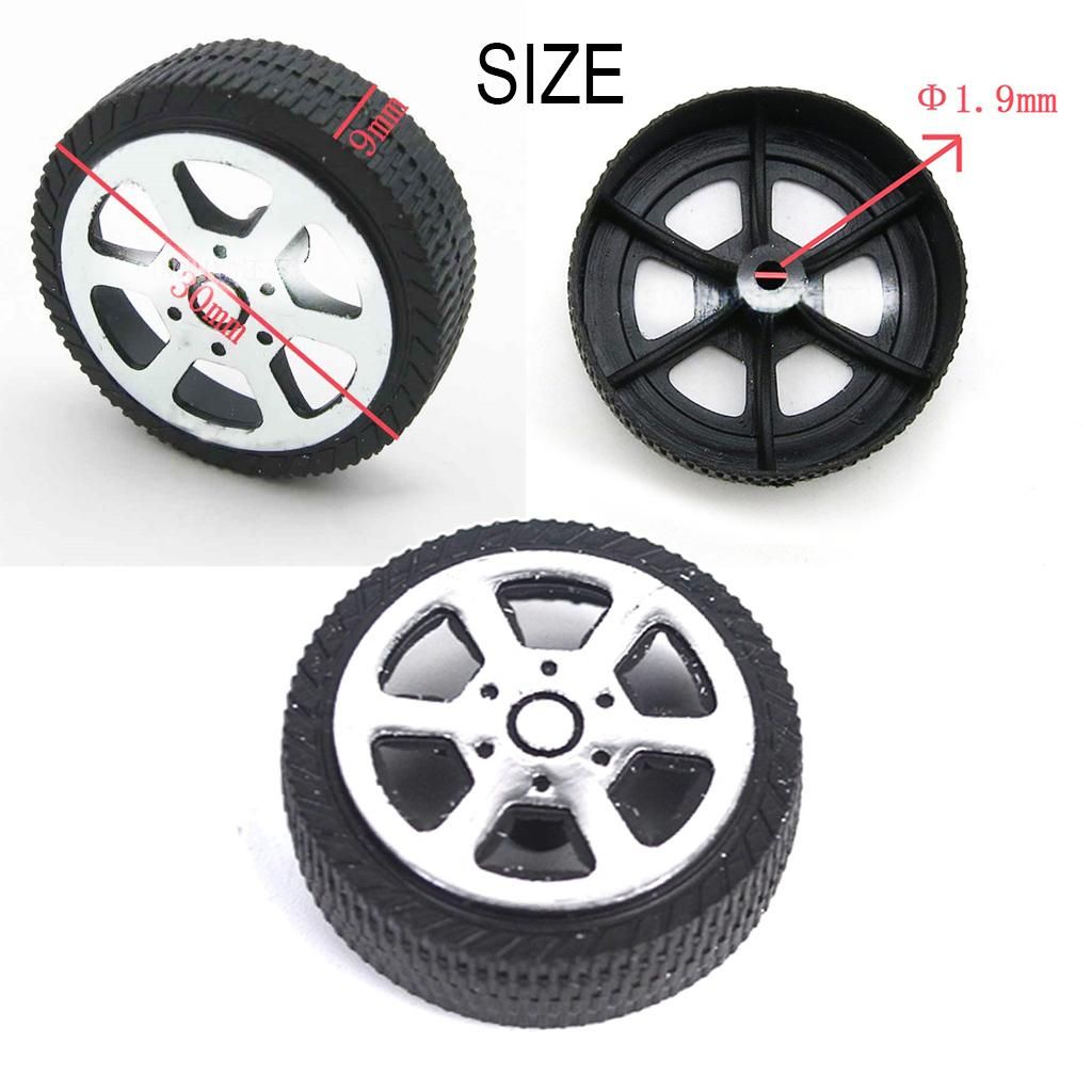 10pcs 30mm RC Car Wheel Rim Soft Tyre RC Toy  Car Parts