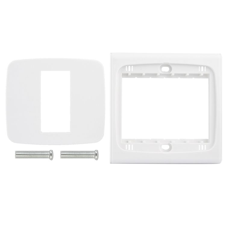 Wall Plate With Screw For Blank Inserts - 1 Hole