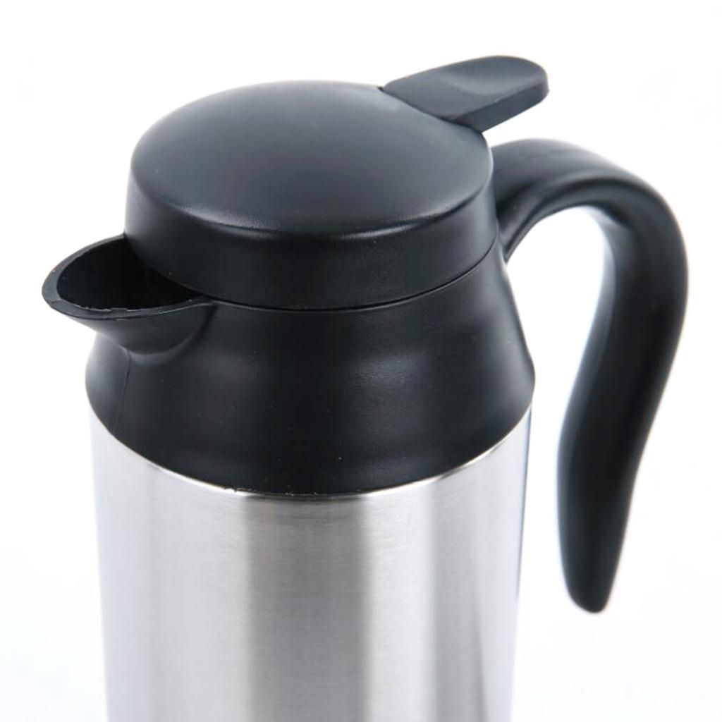 12V/24V Travel Kettle Double Wall Vacuum Insulated 750ml Coffee Pot