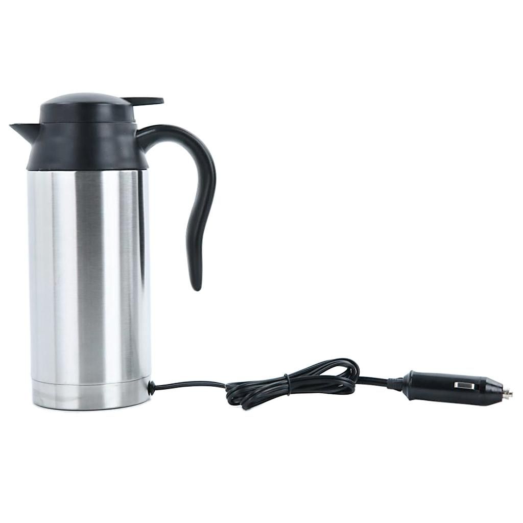 12V/24V Travel Kettle Double Wall Vacuum Insulated 750ml Coffee Pot