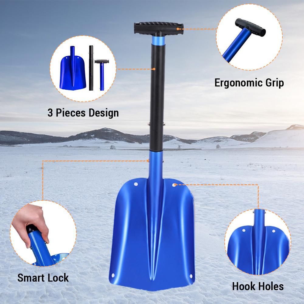 Telescopic Snow Shovel Sport Utility Shovel Retractable Camping Shovel Snow Removal Tool