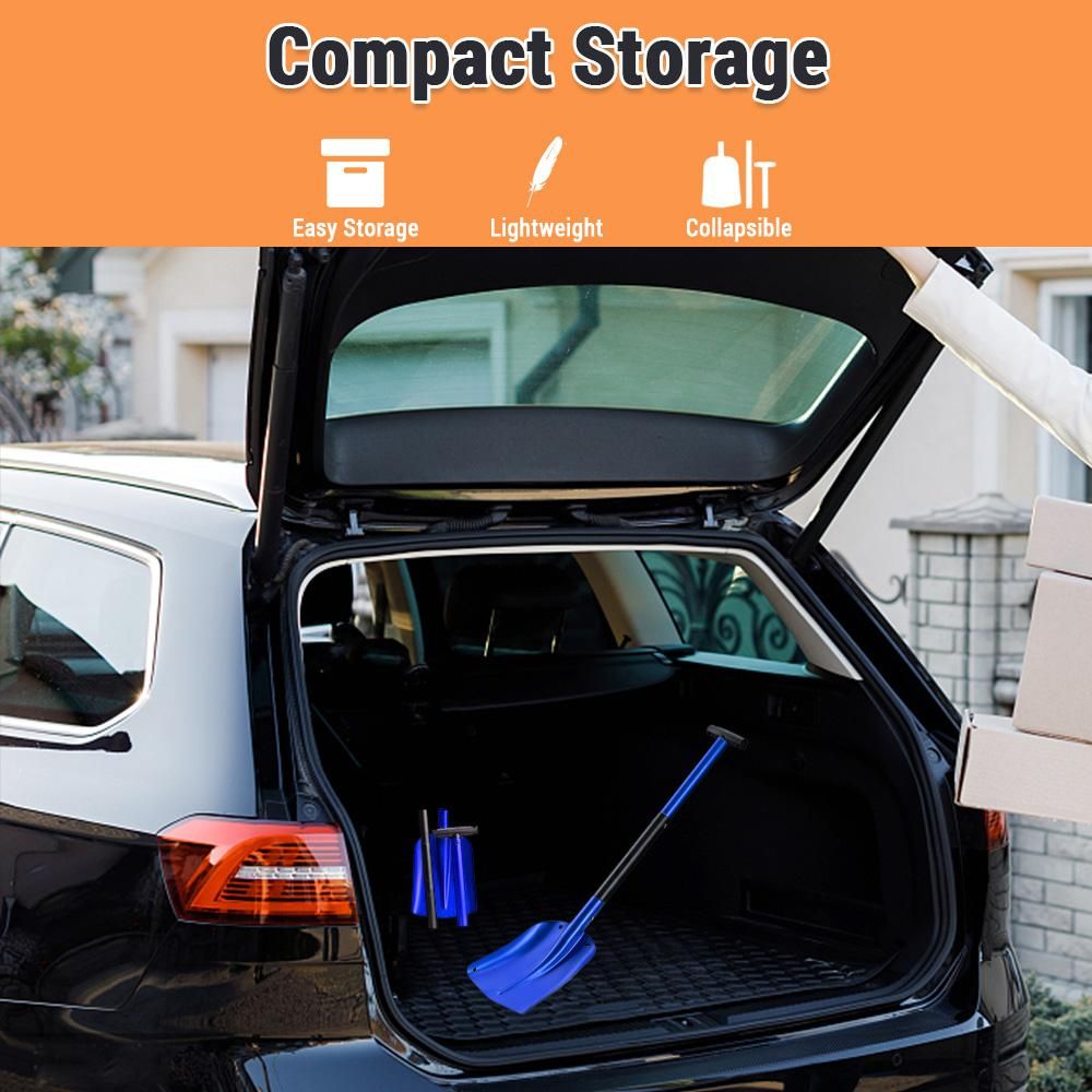 Telescopic Snow Shovel Sport Utility Shovel Retractable Camping Shovel Snow Removal Tool