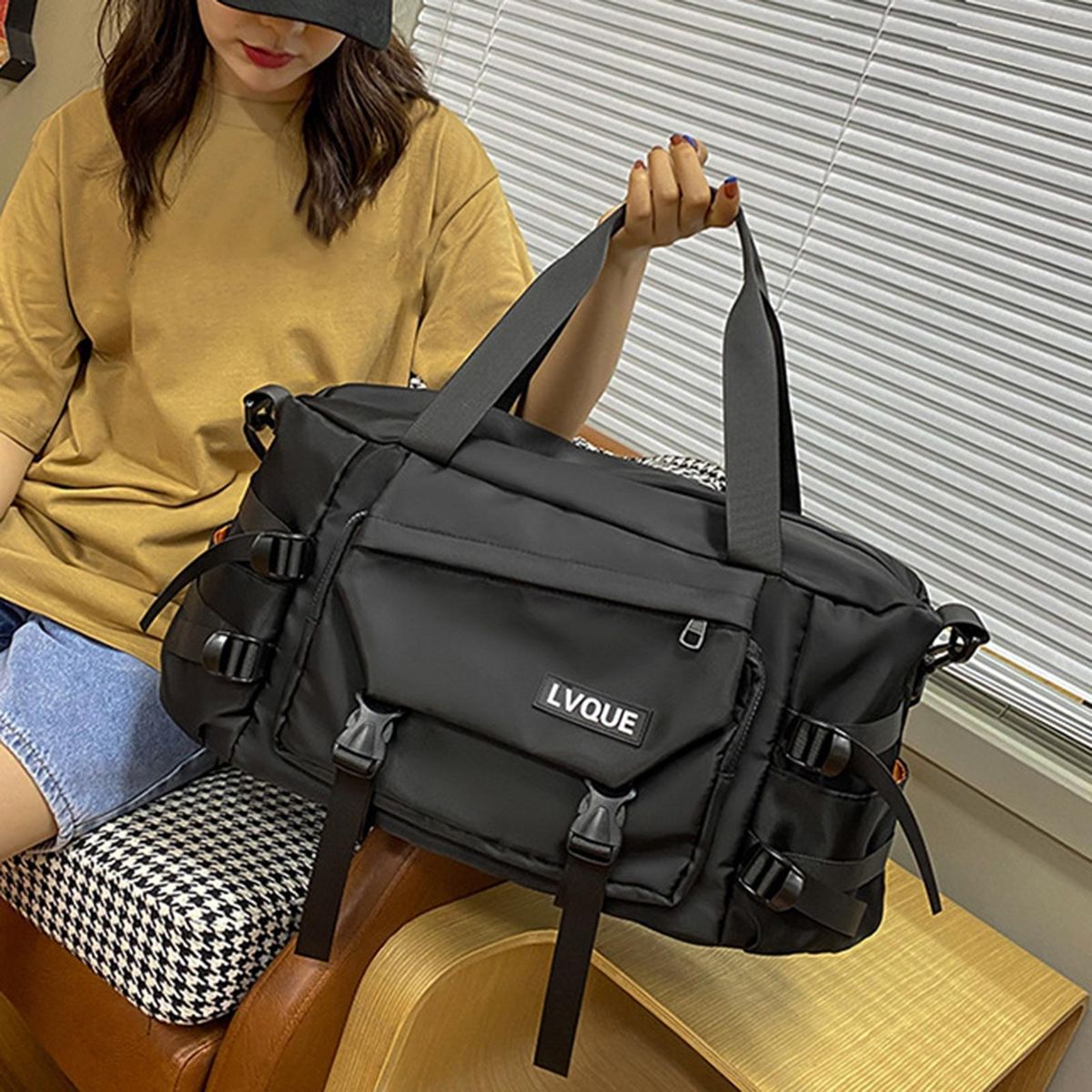 Sports Training Bag Hand Luggage Travel Bag Organizer Black