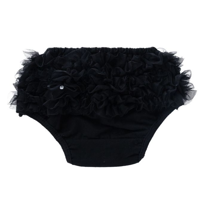 Baby Girls Shorts Pants Diaper Cover Bloomers XL For 12-24Months Black